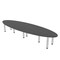 Skutchi Designs 45 in W, 144 in L, 29 in H, Engineered Wood Top, Grey HAR-OVL-46143-PT-AN - alternate 1
